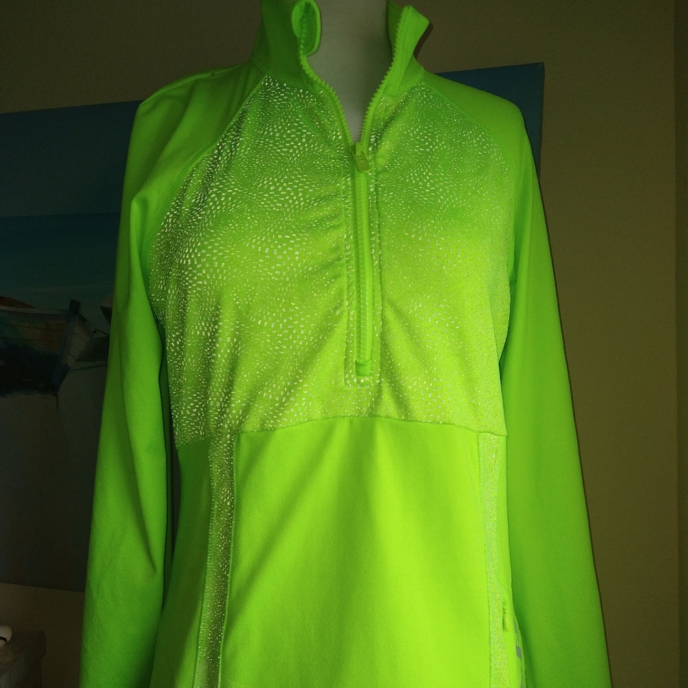 Neon yellow Fila long sleeve top medium